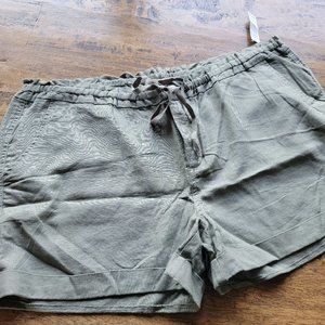 Old Navy Linen Shorts Size 18 Tall Sage Green NWT